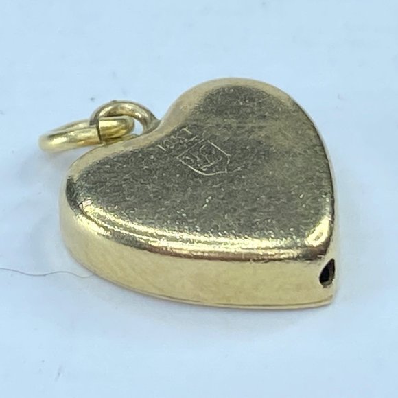 18K yellow gold Heart Lock charm 1.4gm JR7792 - Picture 2 of 5